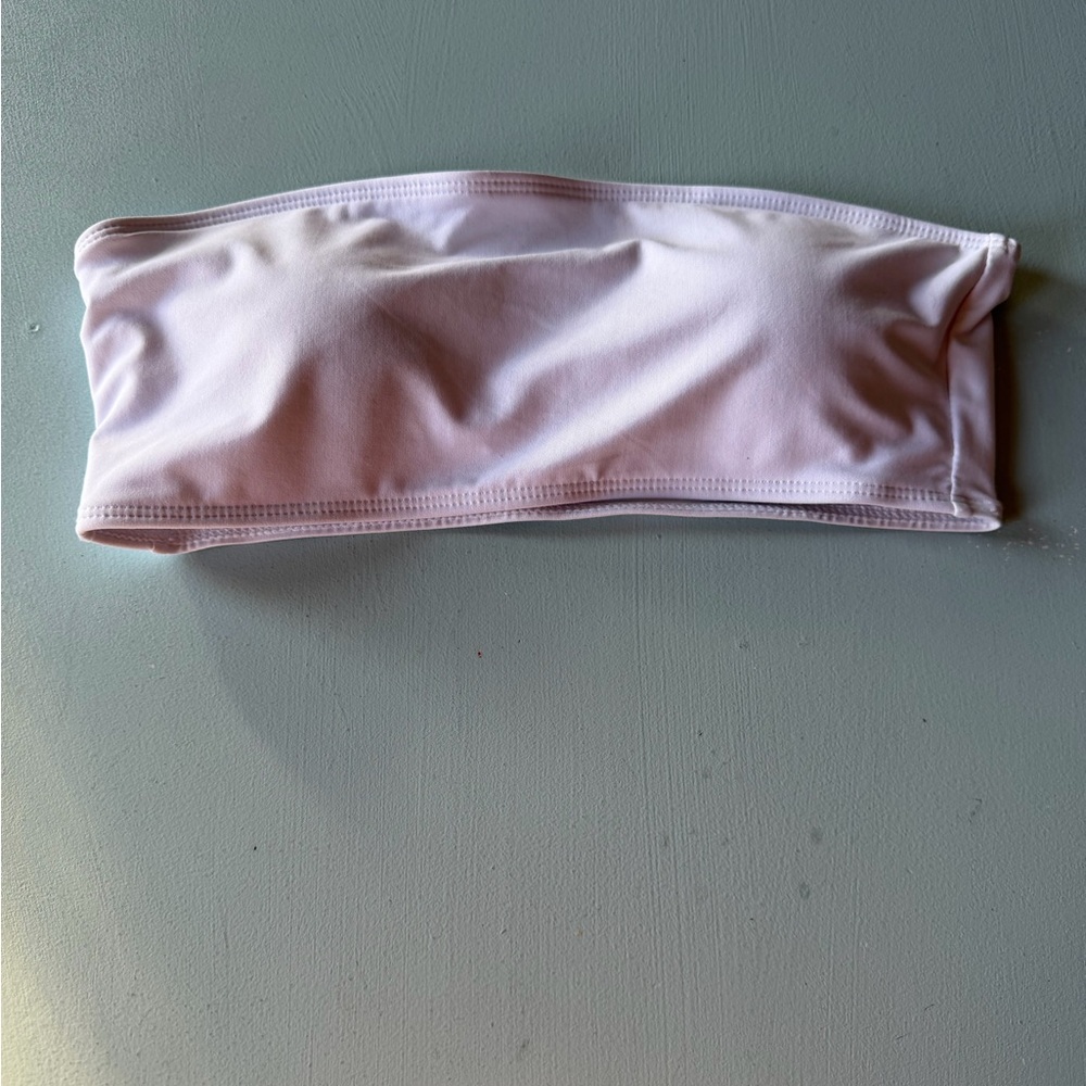 White Strapless SwimTop